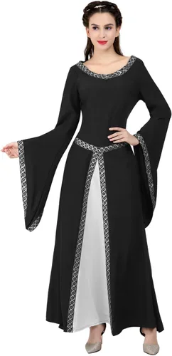 Vista 129 de Kranchungel - Vestidos renacentistas de estilo medieval/irlandés/campesino para mujer; disfraz de hada, para bailes