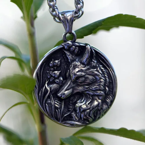 Vista 7 de Collar vikingo nórdico para hombre, brújula vegvisir, collar original de talismán, 1 ud