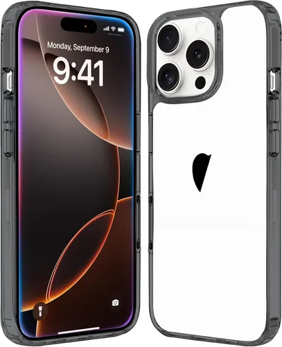Vista 16 de JJGoo Compatible con iPhone 16 Pro Max Funda transparente, transparente a prueba de golpes, funda protectora trasera de policarbonato duro