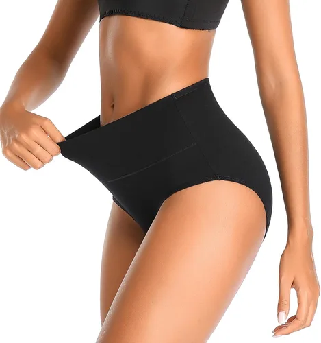 Vista 5 de Ropa interior para mujeres, algodón, cintura media, sin rollitos, cobertura completa, calzoncillos tipo brief para damas, bragas, lencería, ropa