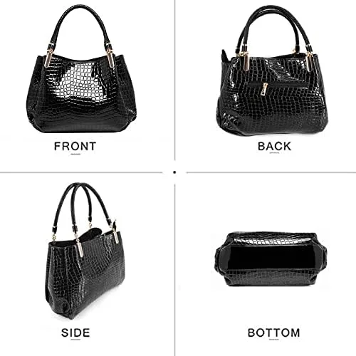 Vista 5 de Bolso grande de piel sintética con asa superior para mujer, talla única