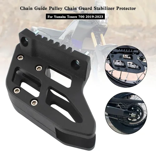 Vista 4 de Polea guía de cadena Estabilizador protector de cadena apto para Yamaha Tenere 700 XTZ 2019+