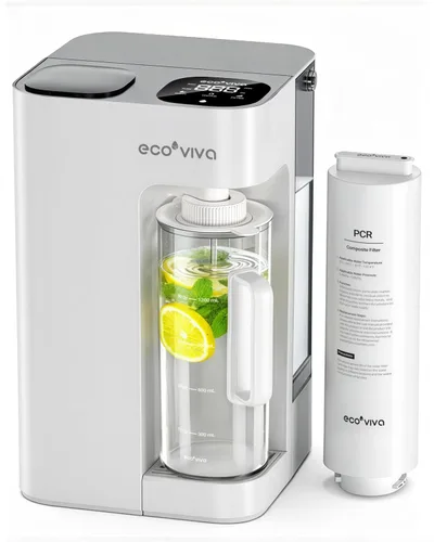 Vista 8 de Ecoviva Mate 3 - Filtro de agua de ósmosis inversa para encimera, sistema de filtración de agua de ósmosis inversa de 8 etapas con jarra de agua
