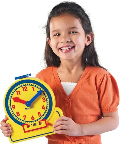 Vista 4 de Learning Resources Maestro de tiempo primario Jr. 12 horas [Amarillo]