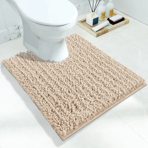 Vista 143 de Yimobra Alfombras de Baño Antideslizantes Lavables - Alfombra de Baño de Chenilla Ultra Suave Absorbente, Alfombra Peluda de Secado Rápido para Negro