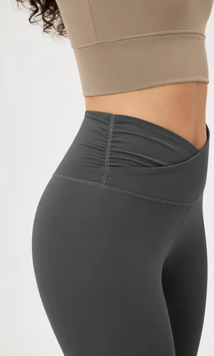 Vista 3 de ODODOS Leggings de yoga de cintura cruzada para mujer con bolsillo interior, 232528 pulgadas, pantalones de yoga para entrenamiento cruzado