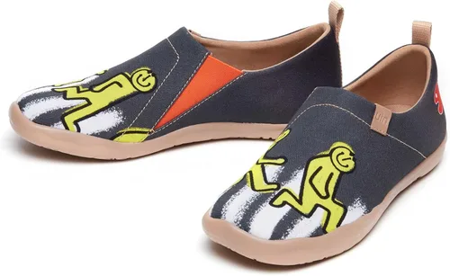 Vista 4 de UIN Mocasines casuales para mujer, de viaje, pintados, para caminar, ligeros, cómodos, de lona, tenis de moda Abbey Road