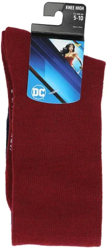Vista 4 de Bioworld Wonder Woman Classic Shield - Calcetines hasta la rodilla para mujer, Multi colorido