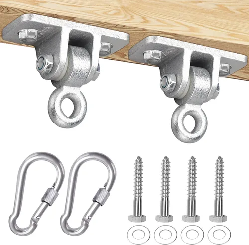 Vista 10 de BETOOLL Ganchos de columpio resistentes de capacidad de 2400 libras para juegos de madera, patio de recreo, porche, interiores y exteriores, ganchos