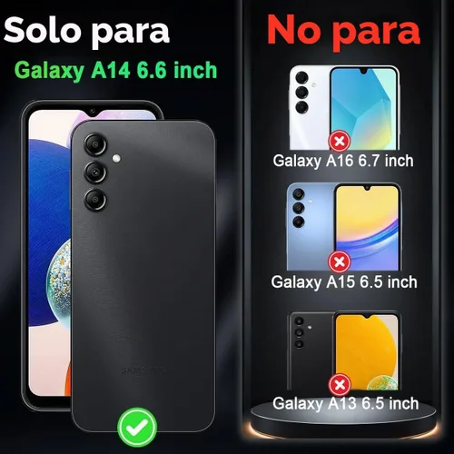 Vista 2 de Miqala Funda para Galaxy A14 5G, que brilla en la oscuridad, tres capas, resistente, a prueba de golpes, protección completa, parachoques de Azul