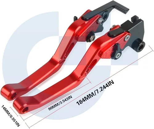 Vista 5 de DOUKI Para Yamaha MT03 2005-2006 MT-03 MT 03 Motocicleta Palancas de embrague de freno corto embrague embrague empuñaduras Agarres extremos manillar
