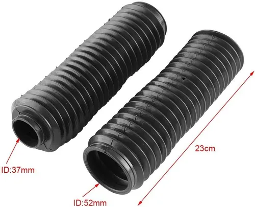 Vista 2 de Botas de horquilla para motocicleta, 1 par de tubos de horquilla delantera de motocicleta, funda de goma para ATV Dirt Bike, longitud: 9 pulgadas
