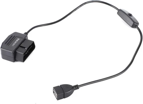 Vista 8 de Ejoyous Cable de alimentación OBD2, cable de alimentación USB Cable de carga 16Pin OBD2 Conector universal para coche GPS DVR Cámara