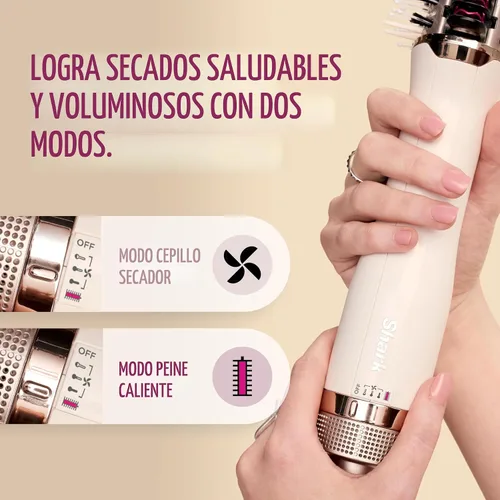 Vista 4 de Shark SmoothStyle HT212 - Cepillo para peine y secador de pelo térmico
