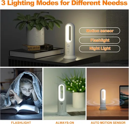 Vista 7 de JackonLux Linterna de luz nocturna recargable con sensor de movimiento 3