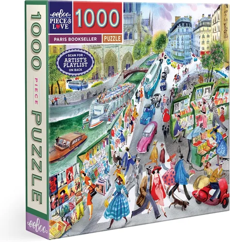 Vista 21 de eeBoo Rompecabezas de 1000 piezas, rompecabezas de artistas en Venecia para adultos, cuadrado de 23 x 23 pulgadas, fabricado con tablero reciclado