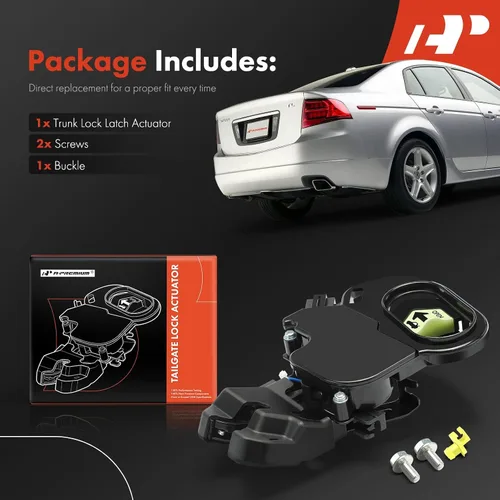 Vista 4 de A-Premium Actuador de bloqueo de la tapa del pestillo del maletero del portón trasero compatible con vehículos Acura y Honda - TL 2004-2008, Accord