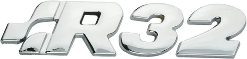 Vista 2 de 1 emblema de metal R32 para maletero trasero, placa de identificación para el cuerpo del automóvil (negro)