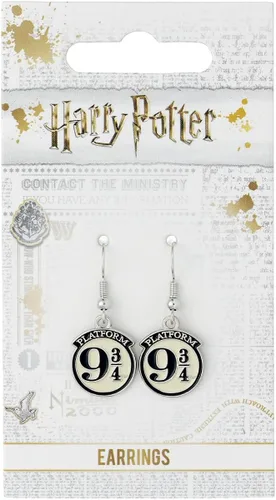 Vista 2 de Pendientes de joyería con licencia oficial de HARRY POTTER, Base de plata chapada, Plateado, E1040327