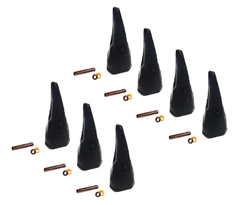 Vista 11 de Backhoe Bucket Diente 208-5239 Punta afilada con pasador, se adapta a adaptadores Cat DRS230 Series.