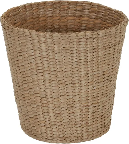 Vista 14 de Household Essentials Cesta de basura tejida, papelera de cuerda de papel gris para baño, dormitorio, oficina