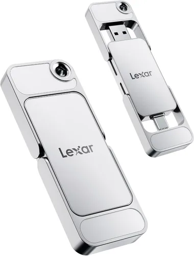 Vista 7 de Lexar D70E 512GB Dual Drive SSD externo hasta 2000MB/s Leer 1300MB/s