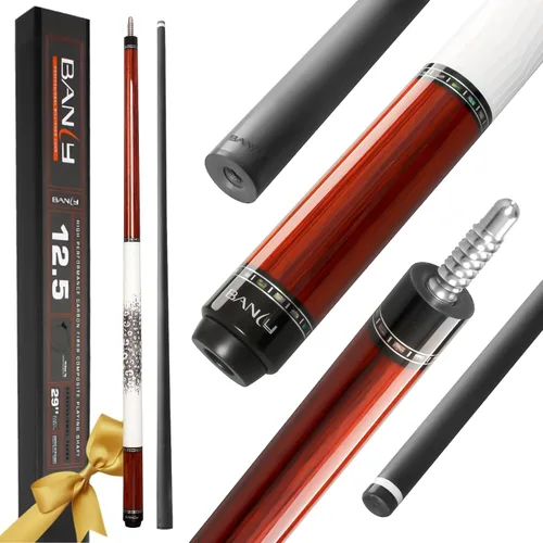 Vista 15 de Banly Carbon Fiber Pool Cue Stick 12.5mm Time Crystal Tip, Low Deflection Pool Cue Professional Billiard Cue Sticks with Gift Box