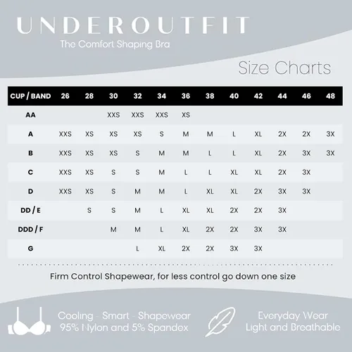 Vista 2 de Underoutfit Wireless Compression Everyday Bras for Women - Small to Plus Sizes