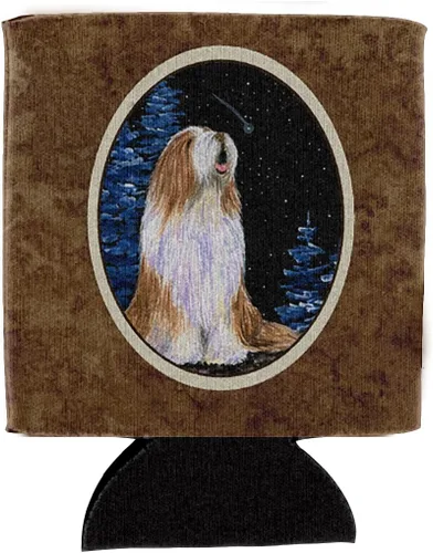 Vista 220 de Caroline's Treasures SS8447CC Starry Night English Bulldog - Enfriador para latas o botellas, lavable, funda plegable con aislamiento para bebidas