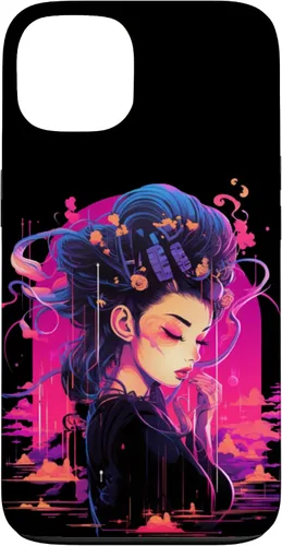 Vista 7 de iPhone 16 Japanese Geisha Retro Anime Cyberpunk Manga Synthwave Artsy Case