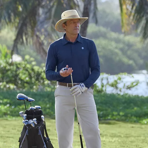 Vista 6 de Coolibar Polo Arobello UPF 50+ para hombre - Protección solar
