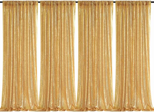 Vista 40 de B-COOL Cortinas de Fondo de Lentejuelas Azul Bebé 2 Piezas 2ftx8ft Fotografía para Fiestas Fondo Brillante Cortinas para Prom Bodas Baby Shower