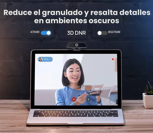 Vista 5 de Enther Cámara web MAXHUB 4k, cámara web con micrófono para computadora con micrófono con cancelación de ruido, enfoque automático rápido