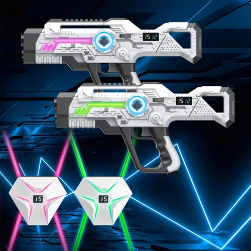 Vista 2 de Laser Tag Recargable, Set de Lazer Tag de 2 para Niños Juego Interior y Exterior, Ideas de Regalo para Niños Adolescentes y Adultos, Juguetes