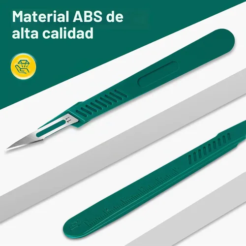 Vista 6 de 20 PCS Cuchillas de Bisturí con Bisturíes #11 Cuchillas Quirúrgicas, Cuchillas Desechables con Cubierta Protectora, Cuchilla de Mango de 20 piezas