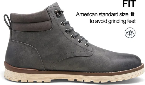 Vista 6 de Vostey - Botas de senderismo para hombre, de estilo casual, resistentes al agua, tipo chukka