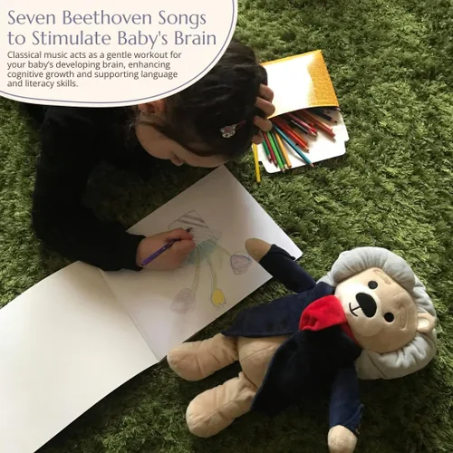 Vista 7 de Ludwig Van Beethoven - Oso virtuoso, música clásica para bebés, juguete educativo para bebés, niños y adultos