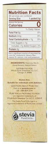 Vista 6 de Purevia, edulcorante Stevia Zero Calorie, 80