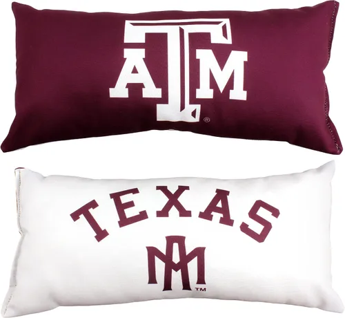 Vista 15 de College Covers Everything Comfy Arkansas Razorbacks Almohada Bolster de Viaje Pequeña Decorativa de 2 Lados 16 x 6 pulgadas