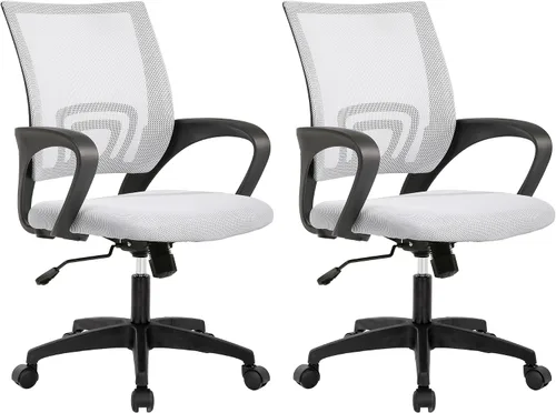 Vista 17 de PayLessHere Silla de oficina en casa, silla de escritorio para computadora, silla ergonómica ajustable, soporte lumbar, reposabrazos ejecutiva