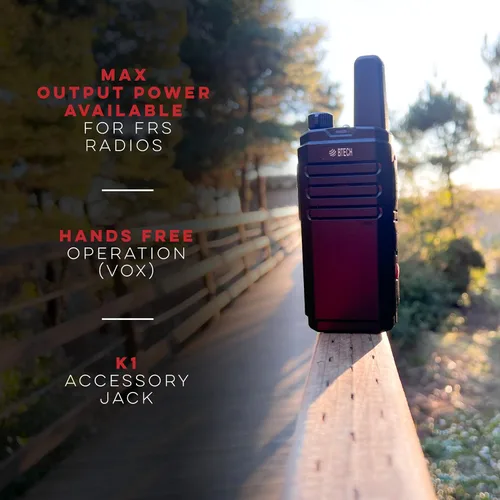 Vista 4 de BTECH FRS-B1 Paquete de 2 FRS Business, Walkie Talkies para adultos, NOAA, radio bidireccional de alto rendimiento. Kit completo con kit