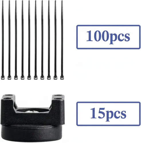 Vista 2 de Yookeer 115 piezas de sujeción magnética con cremallera multiusos, bases magnéticas de gestión de cables con cremallera resistente, montaje