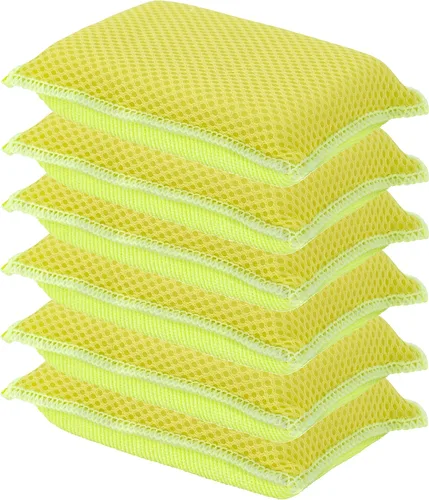 Vista 17 de Esponjas de microfibra para platos, esponjas de cocina, esponja antiarañazos, esponjas de limpieza para el hogar, suministros de limpieza multiusos