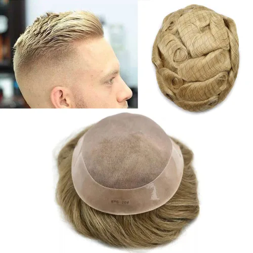 Vista 36 de Toupee - Sistema de cabello para hombre, monofilamento fino duradero, monofilamento europeo de repuesto para hombres, piezas de pelo