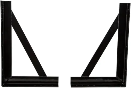 Vista 8 de Buyers Products 1701006B - Soportes de montaje formados y atornillados de acero negro para caja de herramientas debajo del camión, juego de 2, 18 x