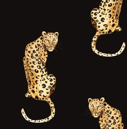 Vista 7 de NextWall Daisy Bennett Designs Leopard King - Papel tapiz autoadhesivo (verde)