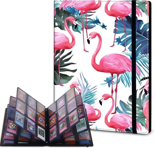 Vista 12 de Carpeta de tarjetas – Carpeta de 9 bolsillos para tarjetas intercambiables, carpeta de cuero de 360 bolsillos de carga lateral para MTG, TCG Bandera
