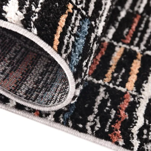 Vista 6 de Unique Loom Aramis Collection - Alfombra rectangular de 2 pies x 3 pies 1 pulgadas, color negro
