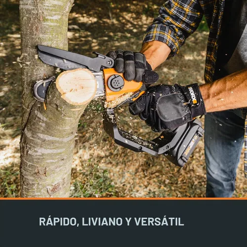 Vista 2 de [Usado] WORX WG324.9 20V Power Share Sierra de poda inalámbrica de 5 pulgadas, solo herramienta, negro y naranja