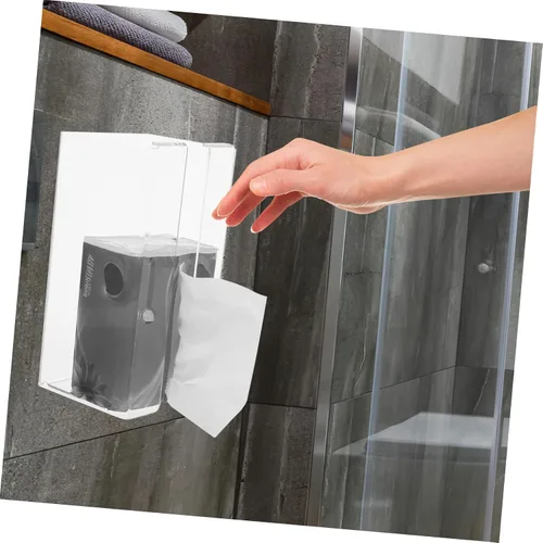 Vista 9 de Servilletero de baño, soporte de papel higiénico montado en la pared, dispensador de toallas de papel, soporte de pared para papel higiénico